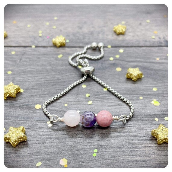 Emotional Support Bracelet, Help You Through Gift, Bereavement Grief Jewellery, Spiritual Growth Crystals