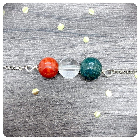 Get Well Soon Gift, Wire Wrapped Bead Necklace, Choose Your Necklace Length, Feel Better Soon Gift, Speedy Recovery Gemstone Necklace