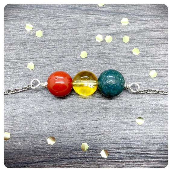 Motivational Silver Necklace, Get Up And Go Gift, Energising Crystals, Lost Mojo Support, Procrastination Tool, You Can Do It Card