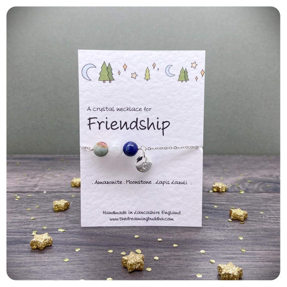 Friendship Crystal Necklace, BFF Gift, Best Friend Birthday, Best Friend Gift, Special Friend Jewellery, Personalised Friendship Necklace