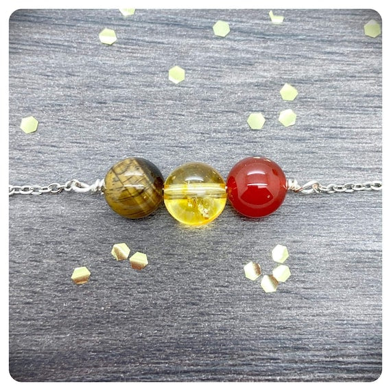 Leo Silver Necklace, July August Birthday Jewellery, Star Sign Crystals, Personalised Zodiac Necklace, Birthday Silver Chain Choker