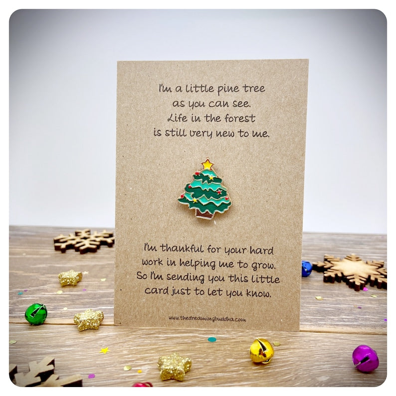 Christmas Teacher Pin Badge, Primary School Male Teacher Gift, Nursery School Xmas Keychain, Teaching Assistant Poem Card