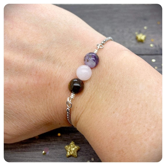 Anxiety Support Bracelet, Crystal Healing Jewellery, Calming Energy Crystals, Stress Relief Bracelet, Crystals For Relaxing