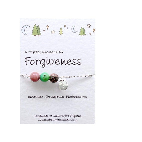 Self Forgiveness Necklace, I’m Sorry Jewellery, Let It Go Gift, Forgive Me Crystals, Self Care Gemstones, Move Forward Gift Card