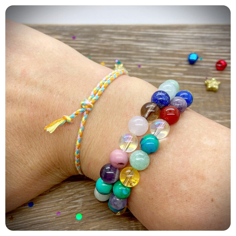 Christmas Friendship Bracelet, Personalised Xmas Bracelet, Postal Friendship Gift, Teacher Present