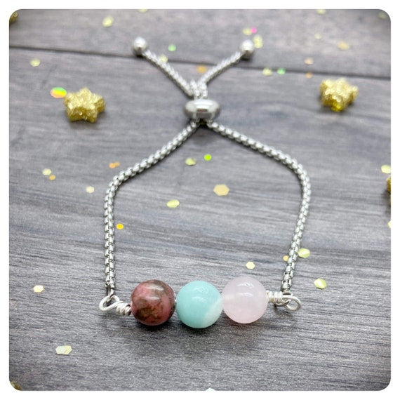 Love Bracelet, Handmade I Love You Jewellery, Girlfriend Birthday Gift, Valentines Day Jewellery, Crystals For Love, I Love You