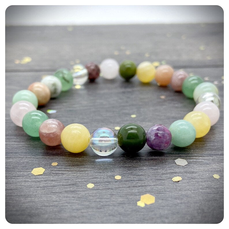 Hope Healing Bracelet, Emotional Support Crystals, Thinking of You Gemstone Gift