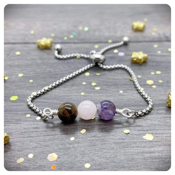 Anxiety Support Bracelet, Crystal Healing Jewellery, Calming Energy Crystals, Stress Relief Bracelet, Crystals For Relaxing