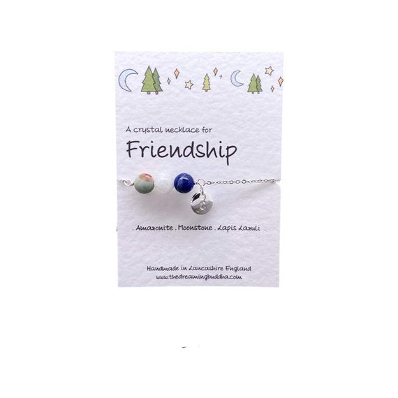 Friendship Crystal Necklace, BFF Gift, Best Friend Birthday, Best Friend Gift, Special Friend Jewellery, Personalised Friendship Necklace