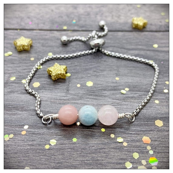 Libra Crystal Bracelet, Personalised Star Sign Jewellery, Birthstone Gift, Birthday Gift Card, September October Zodiac Bracelet