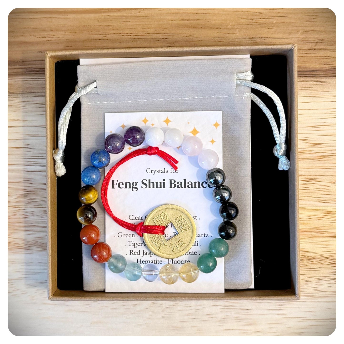 Feng Shui Crystal Bracelet Balance and Prosperity Gift