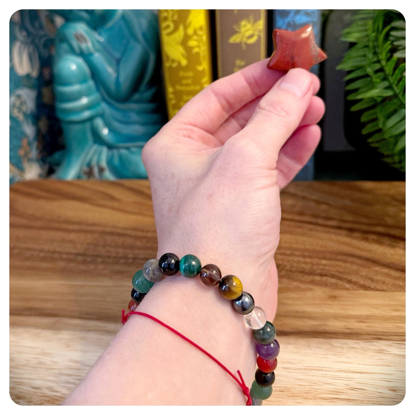 Men's Courage Crystal Bracelet, Bracelet For Fear, Inspirational Crystal Wristband For Him, Motivational Jewellery, Bravery Gift for a Man