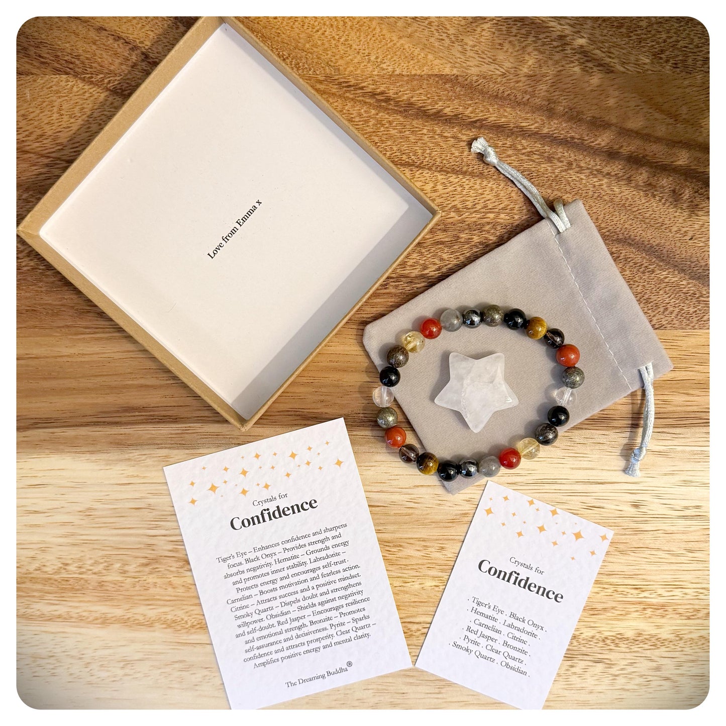 Men's Bracelet for Confidence, Self Belief Gift For Him, Motivational Crystal Bracelet, Self Esteem Jewellery For Man, Interview Gift Him