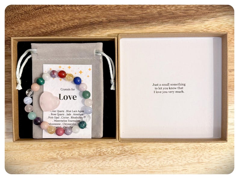 Love Crystal Bracelet For Her With Gift Box, Beaded Bracelets For Her, Anniversary Valentines Wedding Gifts