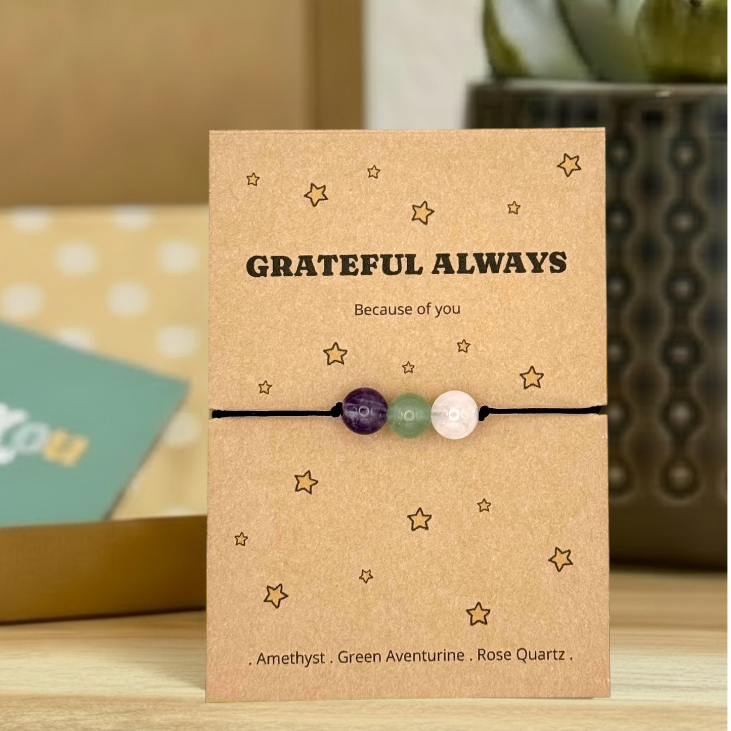 Personalised Thank You Bracelet Gratitude Gift For Her UK