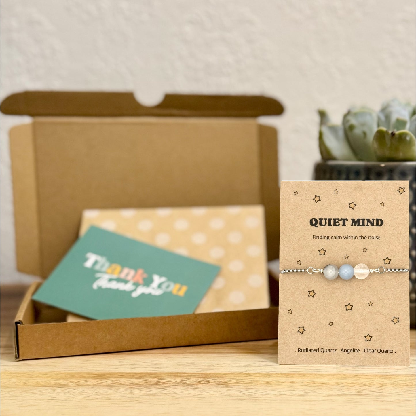 Mindfulness Wish Bracelet – Quiet Mind & Focus Gift