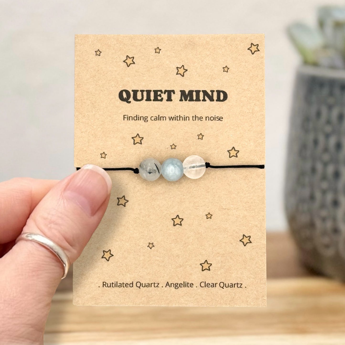 Mindfulness Bracelet or Anklet – Quiet Mind Gift