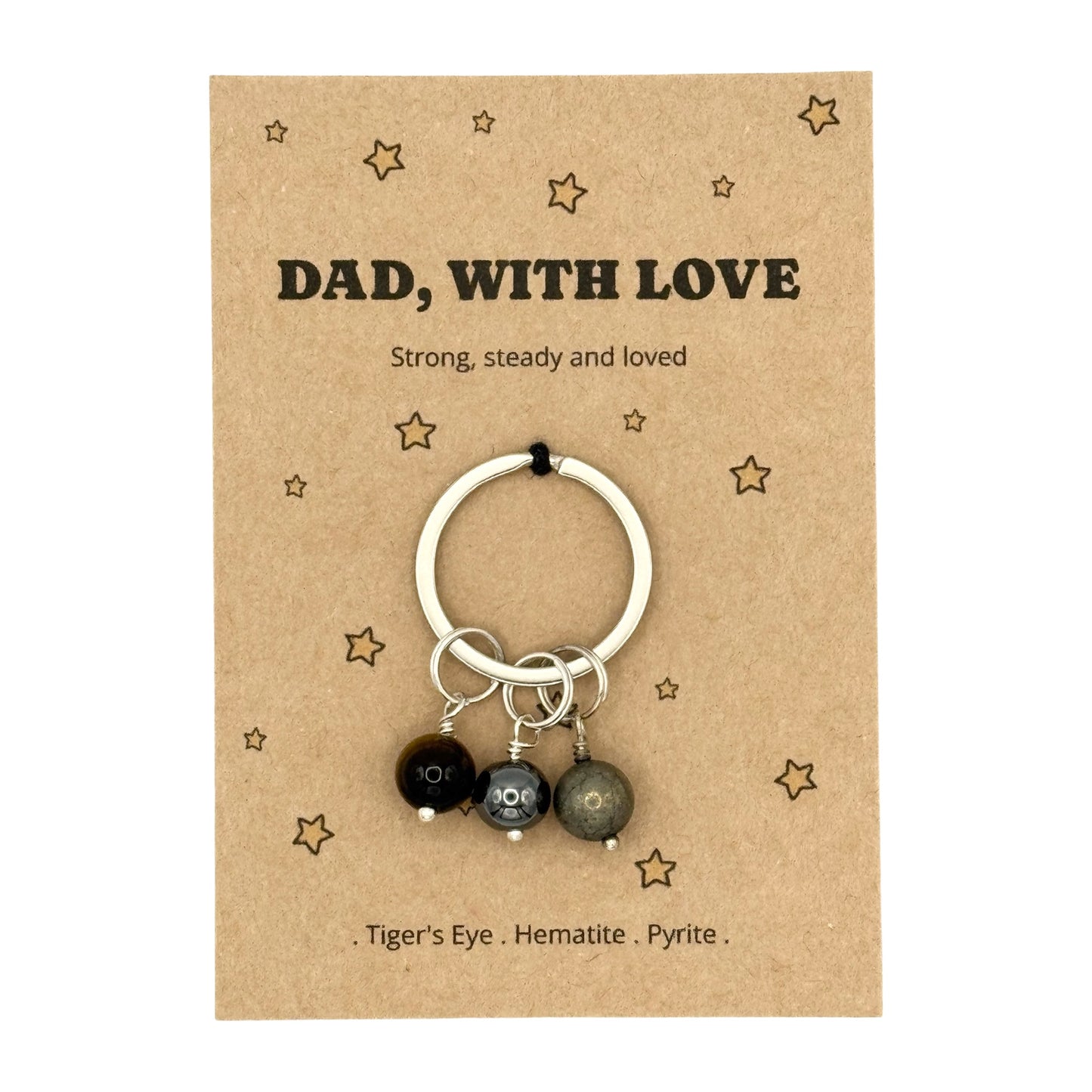 Dad With Love Crystal Keyring | Meaningful Gift for Dad