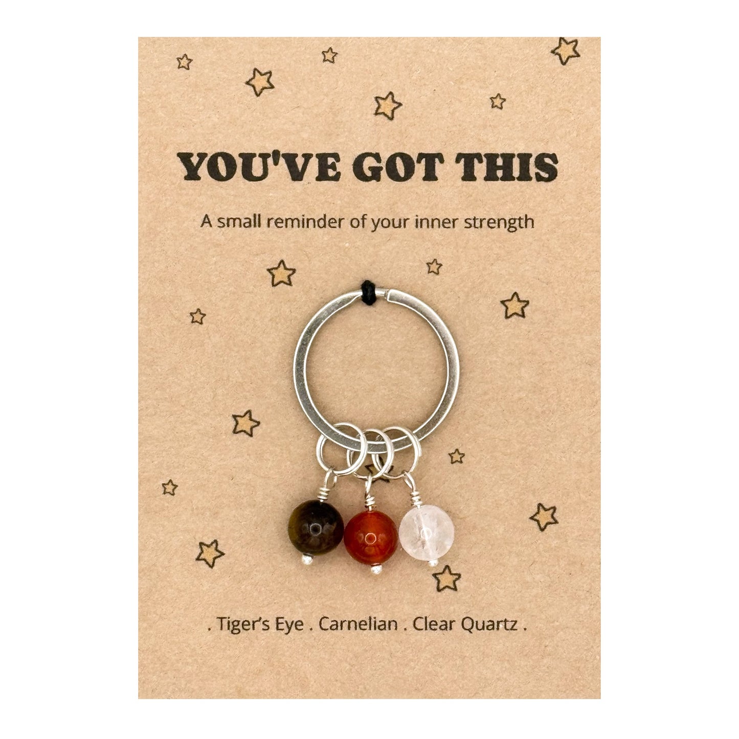 You've Got This Gift, Personalised Encouragement Crystal Keyring, Confidence Keepsake for New Beginnings