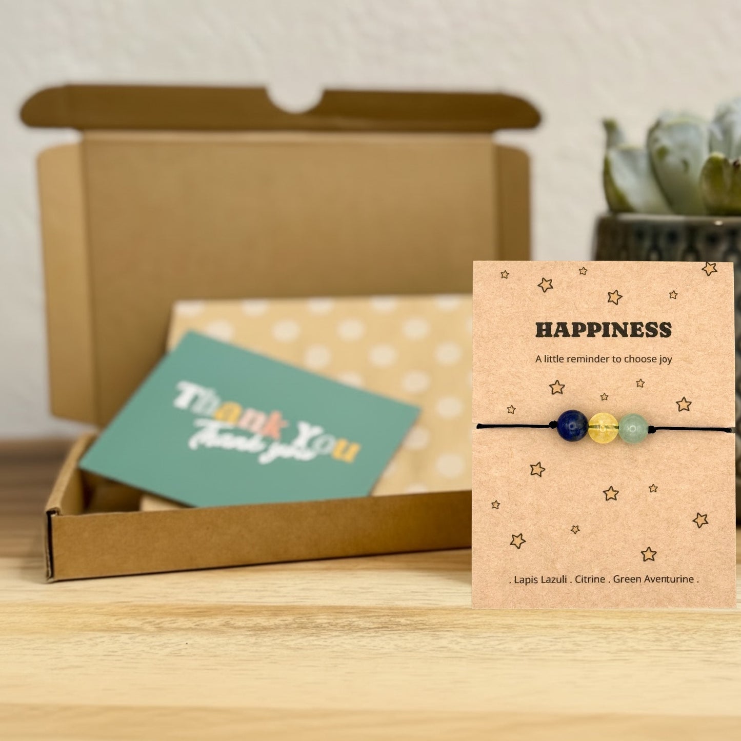 Happiness Crystal Bracelet – Positive Reminder Gift for Friend