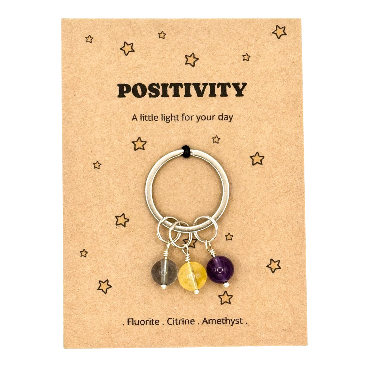 Positivity Crystal Keyring – Uplifting Gift for Someone Special