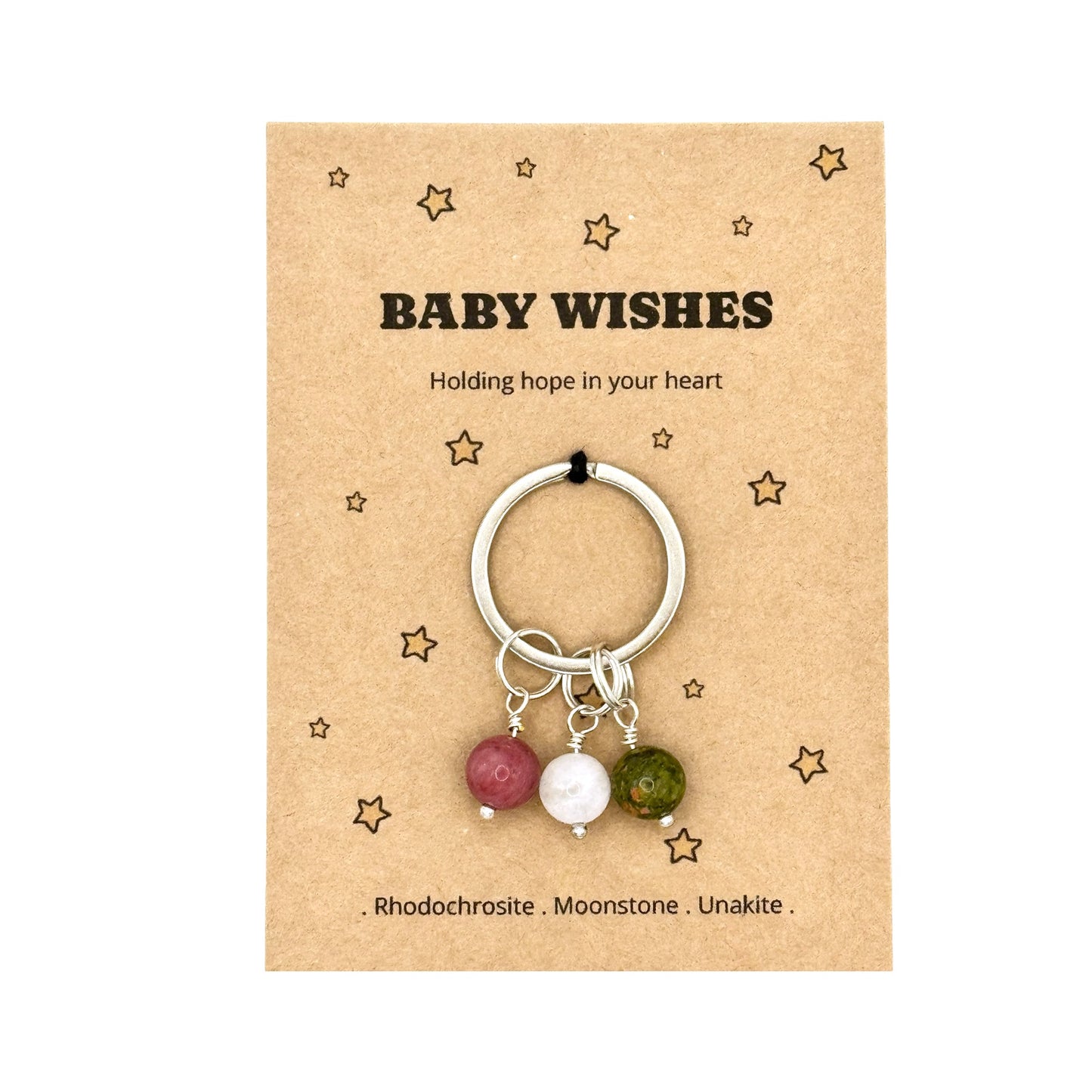 Baby Wishes Crystal Keyring – Wishing for a Baby & Baby Journey Gift