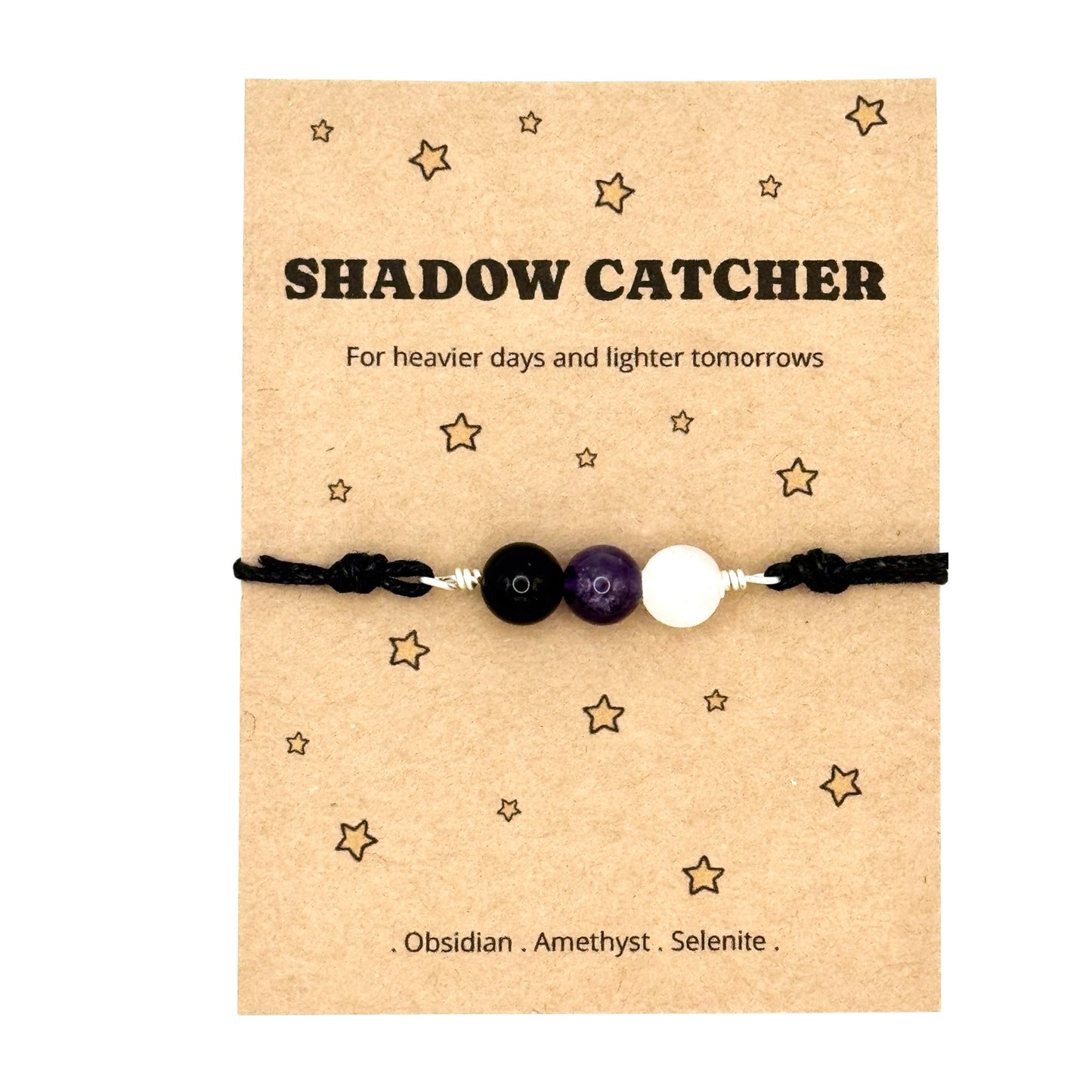 Shadow Catcher Empath Crystal Bracelet for Protection & Emotional Support