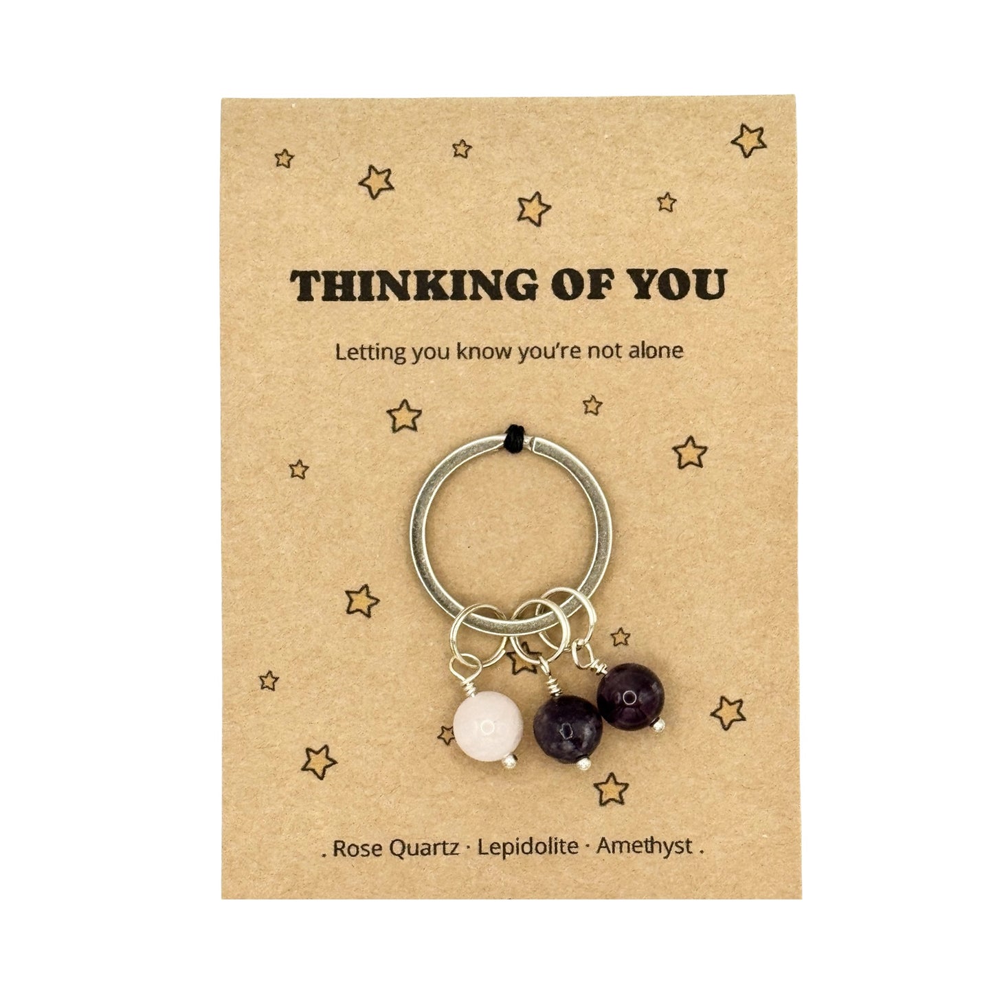 Thinking Of You Gift For Her, Emotional Support Crystal Keyring, Cheer Up Keepsake, Get Well Soon Keychain, Letterbox Gift