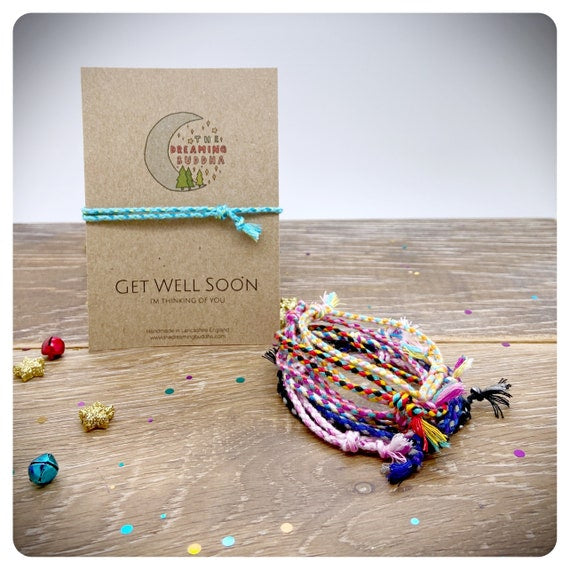 Get Well Soon Bracelet Gift, Illness Friendship Bracelet, Get Well Soon Card, Pick Me Up Gift