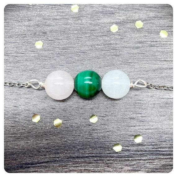 Calming Crystal Necklace, Inner Peace Jewellery, Wellness Gift For Her, Anxiety Stress Support, Inner Healing Gemstones, Manifestation Gift