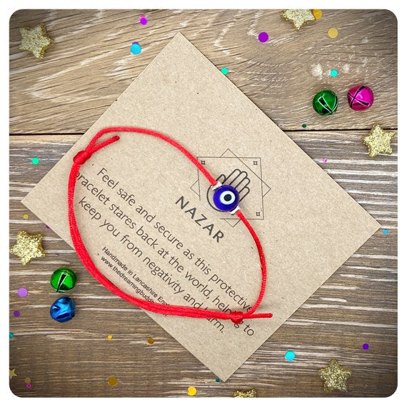Red Evil Eye Bracelet, Nazar Adjustable Bracelet