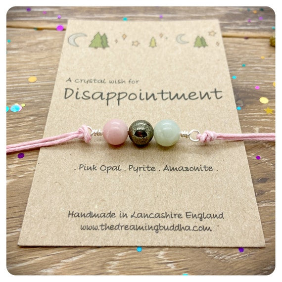 Disappointment Crystal Bracelet, When Life Gives You Lemons Make Lemonade, Keep Trying Gift, Sadness and Regret Gemstones, Believe Bracelet