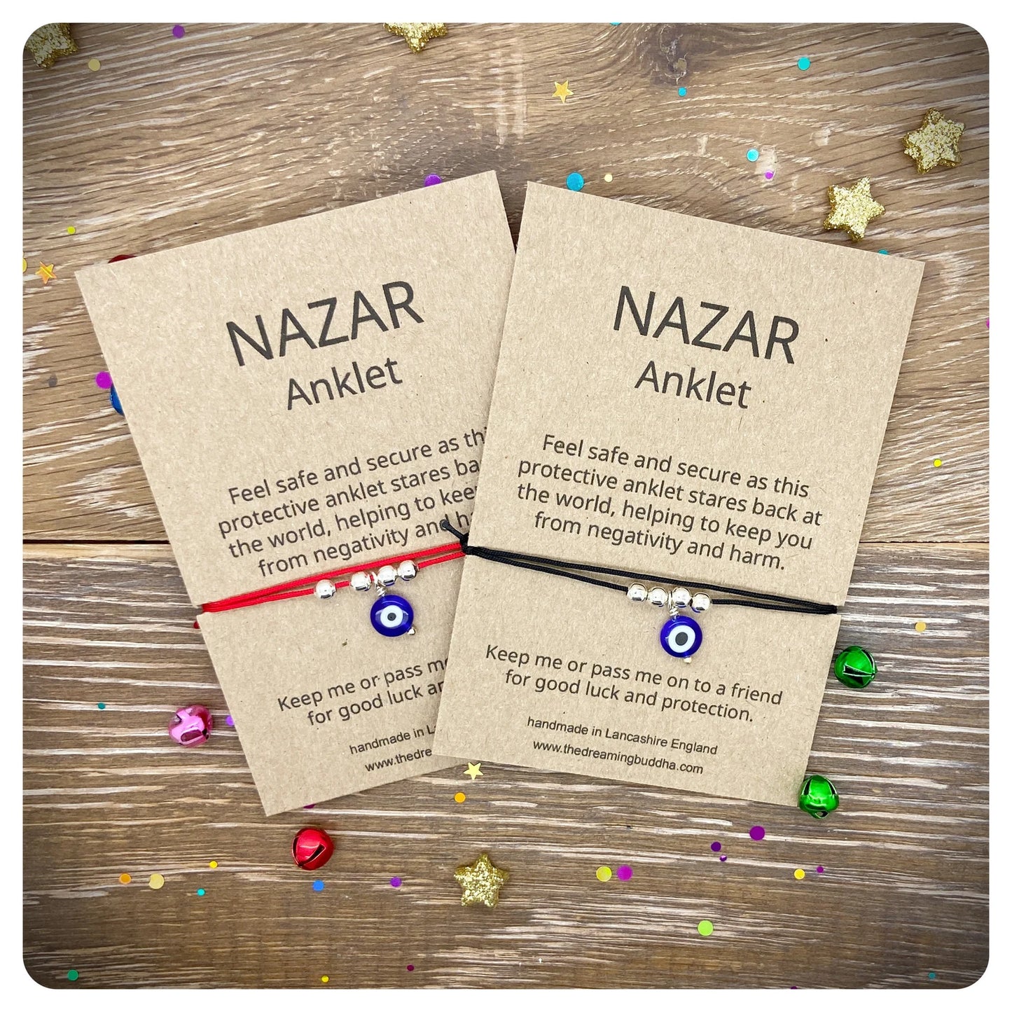 Set of 2 Nazar Protection Anklet, Matching Evil Eye Anklet, Gap Year Gift, Gift For Travelling Safely