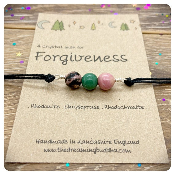 Forgiveness Crystal Bracelet, I’m Sorry Gift For Her, Forgive Me Friendship Gift, Personalised Forgiveness Jewellery, Please Forgive Me Card