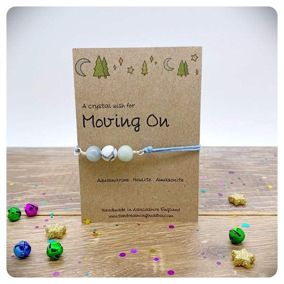 Fresh Start Crystal Bracelet, Emotional Healing Gemstones, Break Up Divorce Card, Personalised You Got This Gift, New Adventure Anklet