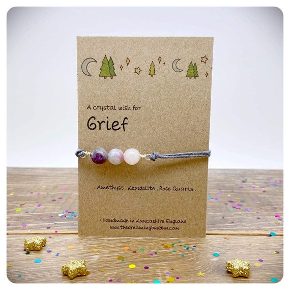 Grief crystal store bracelet