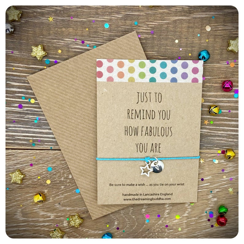 Just to Remind You How Fabulous You Are, Fabulous Wish Bracelet, You Are Fabulous Card, Inspirational Wish Bracelet, Thinking Of You Gift