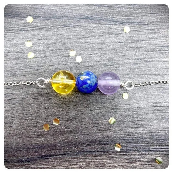 Personalised Crystal Creativity Necklace, Birthday Gift For Artist Writer Musician Actor, Inspiration Jewellery For Her, Clear Thinking Gift