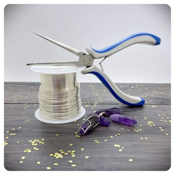 Amethyst Wire Wrapped Pendant Necklace, Personalised Crystal Gift, Mothers Day Gemstone Present, Birthday Letterbox Crystal Gift