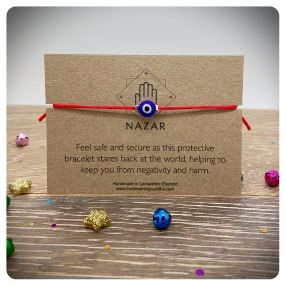 Red Evil Eye Bracelet, Nazar Adjustable Bracelet