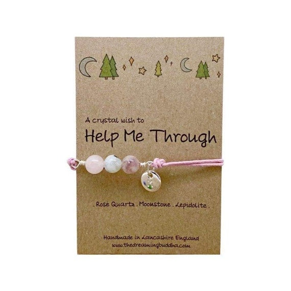 Personalised Mental Health Bracelet, Positive Supportive Gemstones, Anxiety Crystal Jewellery, You Can Do This, Trauma and Fear Bracelet