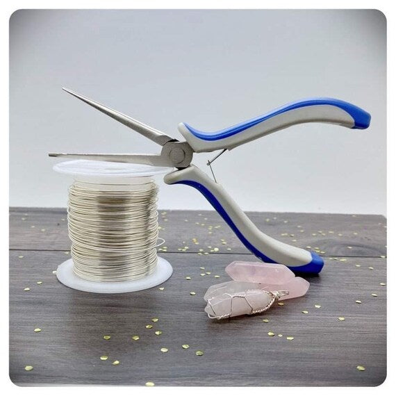 Rose Quartz Crystal Necklace, Wire Wrapped Point Pendant, Pink Love Gemstone Gift, Silver Plated Necklace Gift Box, Love You Jewellery