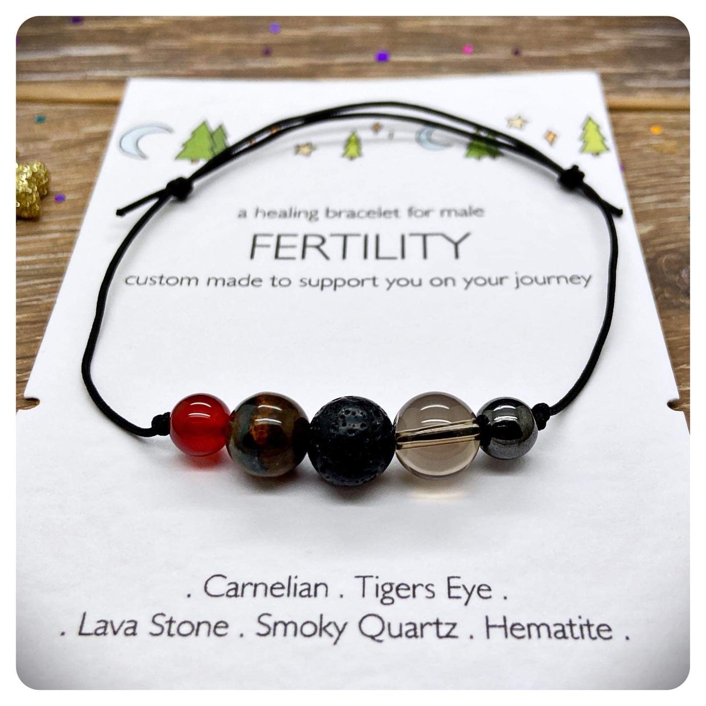 Mens Fertility Bracelet, Daddy To Be Gift For Husband, Baby Shower Present For Dad