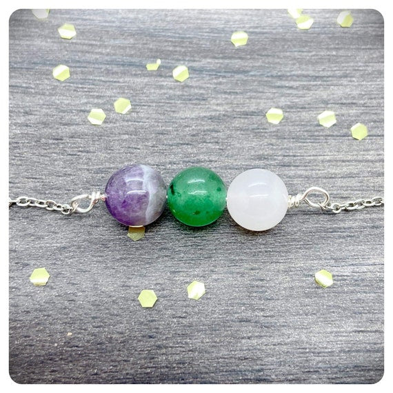 Thank You Crystal Necklace, So Thankful Greeting Card, Grateful To You Gift, Thank You Present, Appreciation Jewellery, Gratitude Crystals