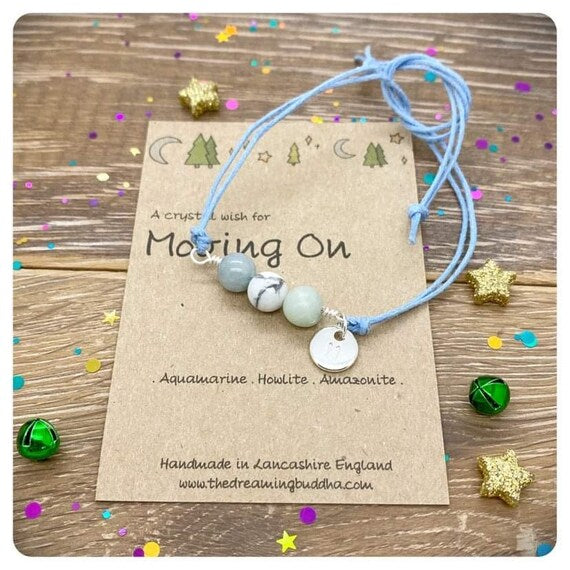 Fresh Start Crystal Bracelet, Emotional Healing Gemstones, Break Up Divorce Card, Personalised You Got This Gift, New Adventure Anklet