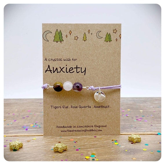 Anxiety Bracelet, Healing Crystal Anxiety Bracelet, Relaxing Crystals, Healing Anxiety Relief Gemstones, Help With Worry Bracelet