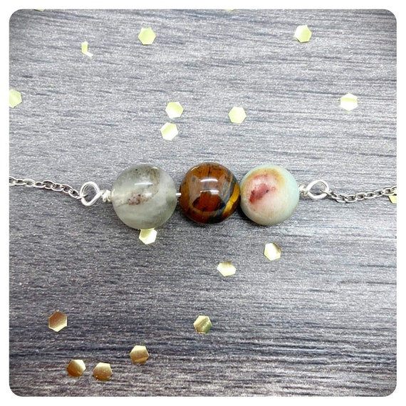 Crystal Bead Necklace For Study, Student Exam Revision Gift, Gemstones For Focus & Concentration, Personalised New Fresher Gift