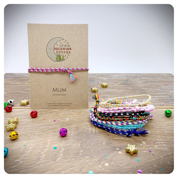 Mum Friendship Bracelet, Mothers Day Gift, Mum In A Million Card