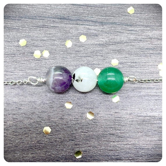 Personalised Sadness Crystal Necklace, Postal Hug Gift, Grief Loss Jewellery, Emotional Support Gift For Her, Teen Unhappiness Gift Card