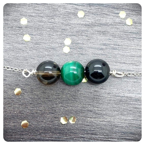 Personalised Travel Protection Crystal Necklace, Gap Year Leaving Gift For Her, Travel Protection Crystals, Wanderlust Choker